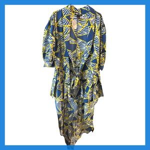 New W/Tag‎ Ashley Stewart Mixed Media Tie Front Kimono Duster Sz. 20